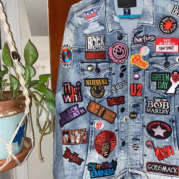 CUSTOM MADE DENIM JACKETS HATS BACKPACKS PURSES TEES HOODIES ⭐️🔥🎶🎧🎸🏈🏀⭐️🔥 - Picture 4 of 13